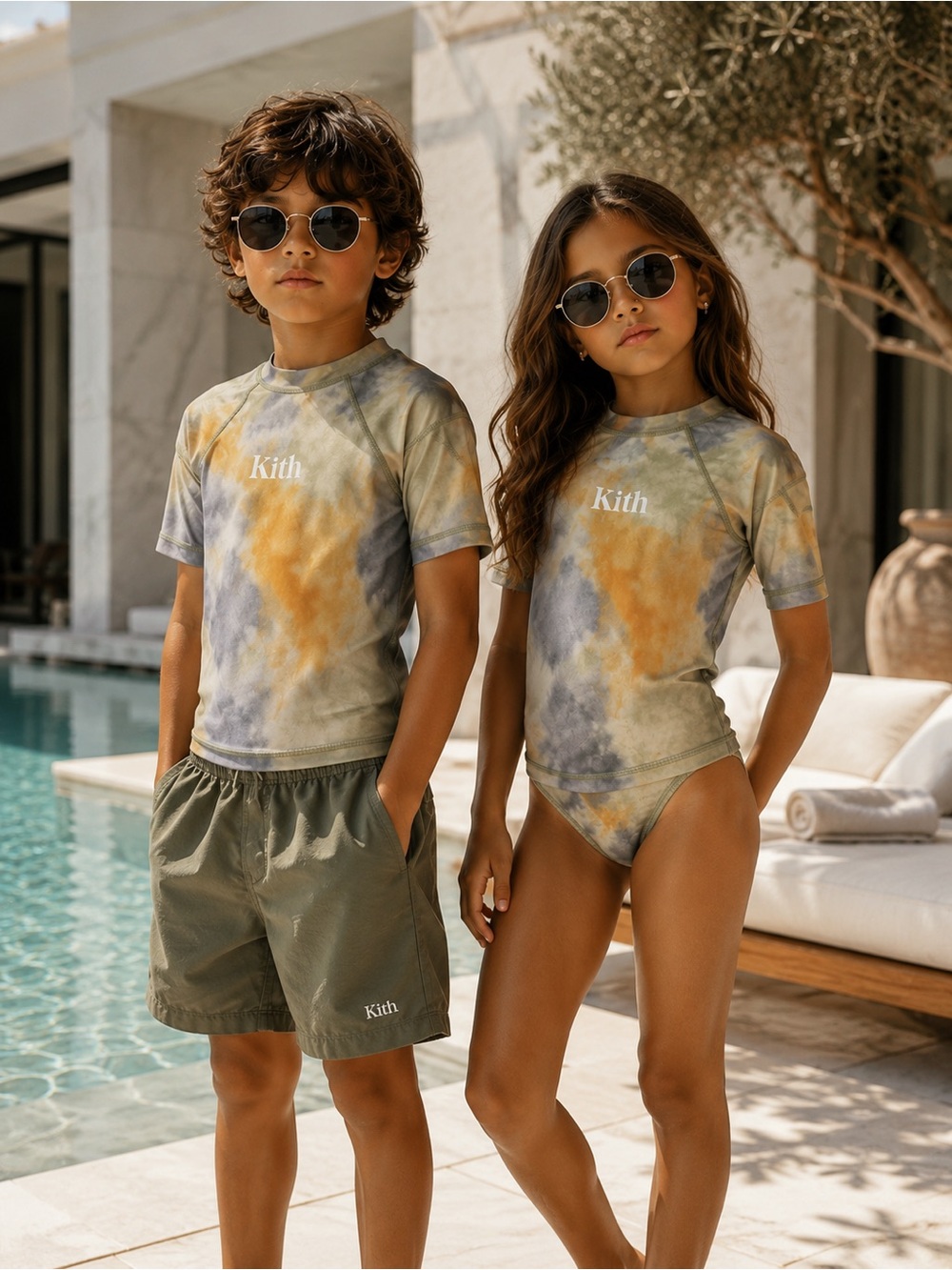 Kith Kids Tie-Dye Rash Guard Swim Top – Size 4